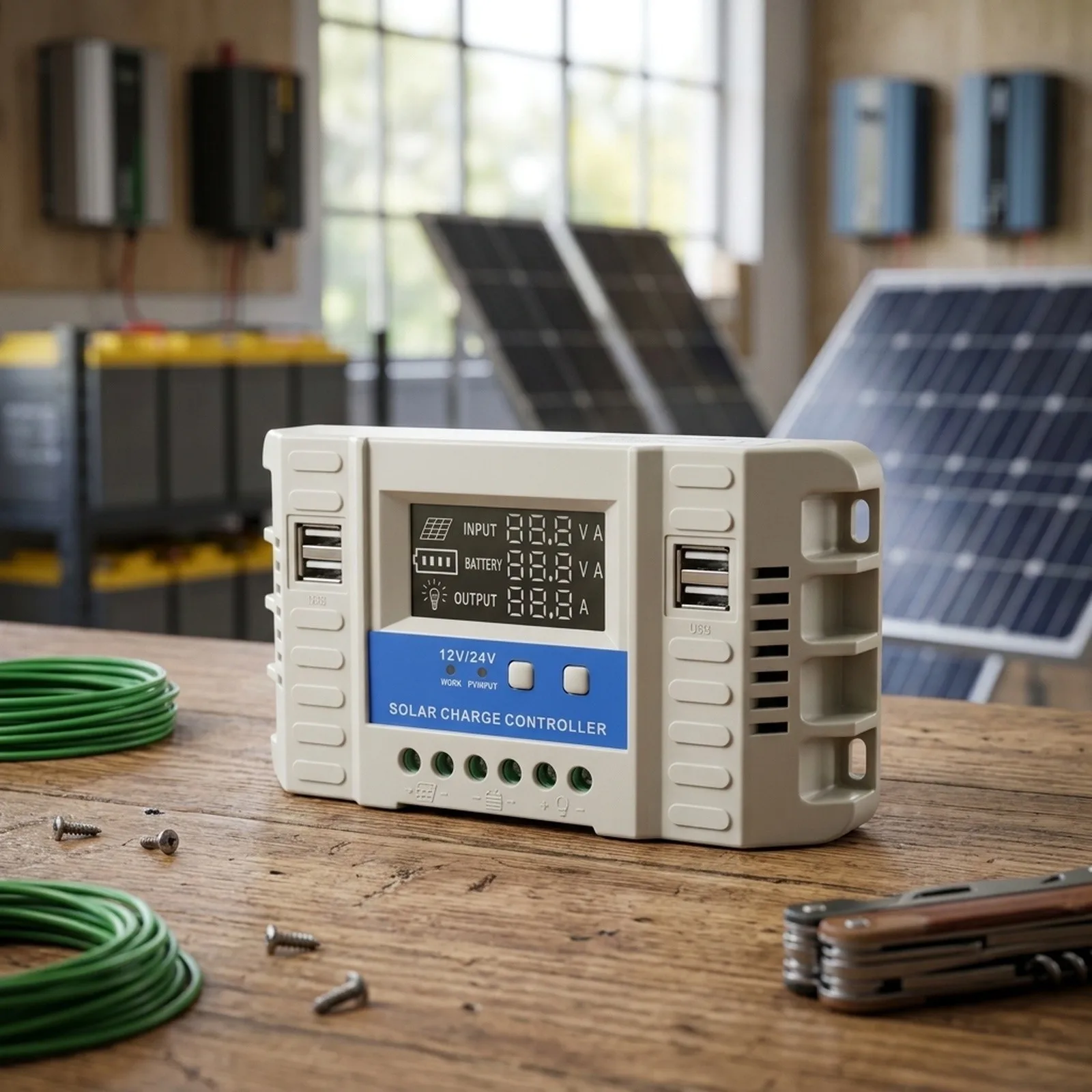 12V 24V Solar Charge Controller 20A 30A 40A 50A 60A For Acid Lithium Iron Phosphate For Battery Panel System