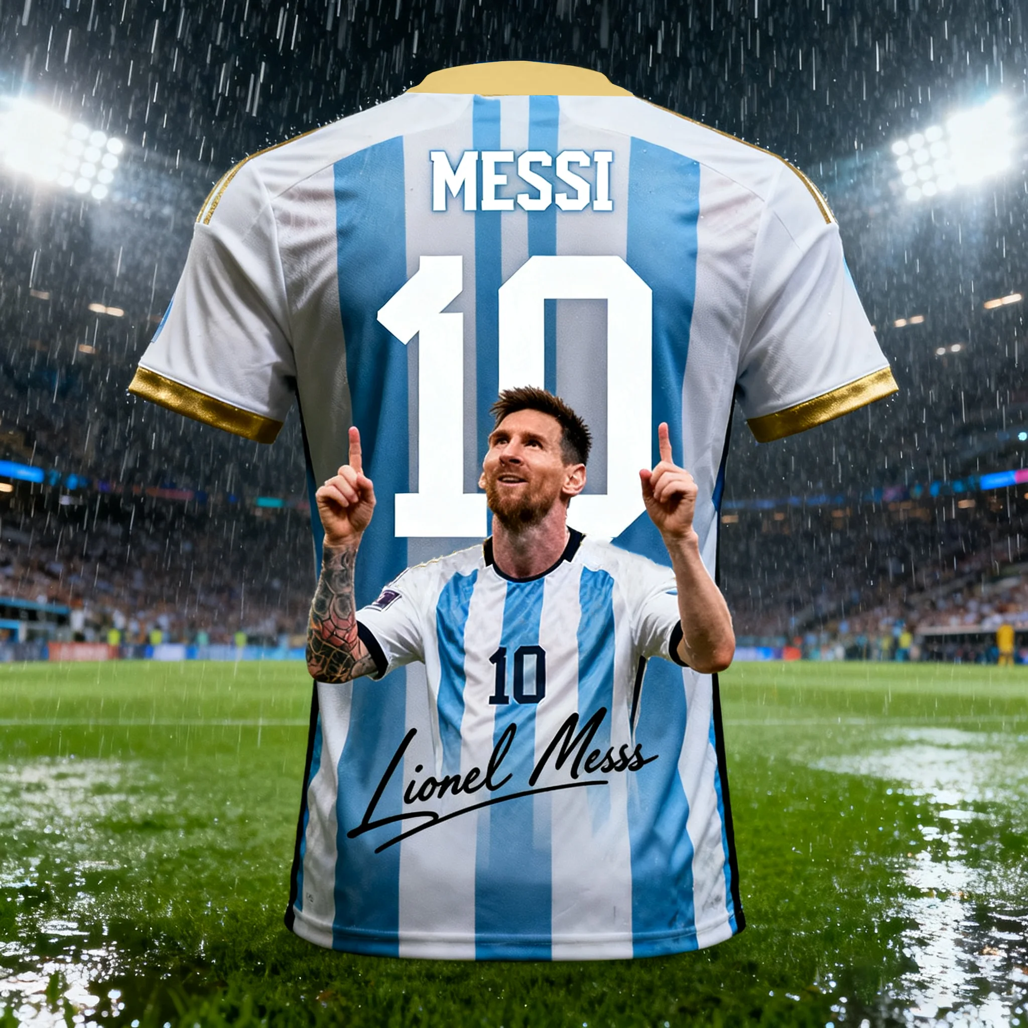 AI Messi #10 Fan Edition Football Jersey
