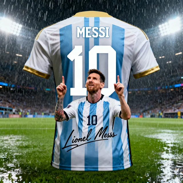 2026 AI MESSI #10 Fan Edition Football Jersey Kids and Adults Soft Training Tee Suitable for Hot Summer Sports Activities 1