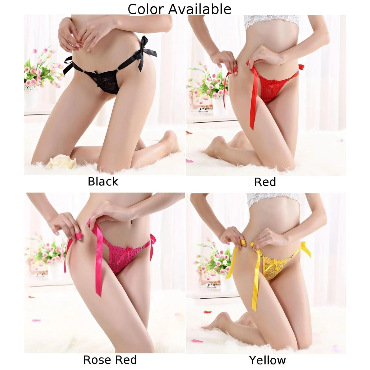 Calzoncillos calzoncillos tipo Tanga para mujer, tangas con cordones, bragas con espalda en T de encaje elegante, añade glamour a tu cajón de lencería