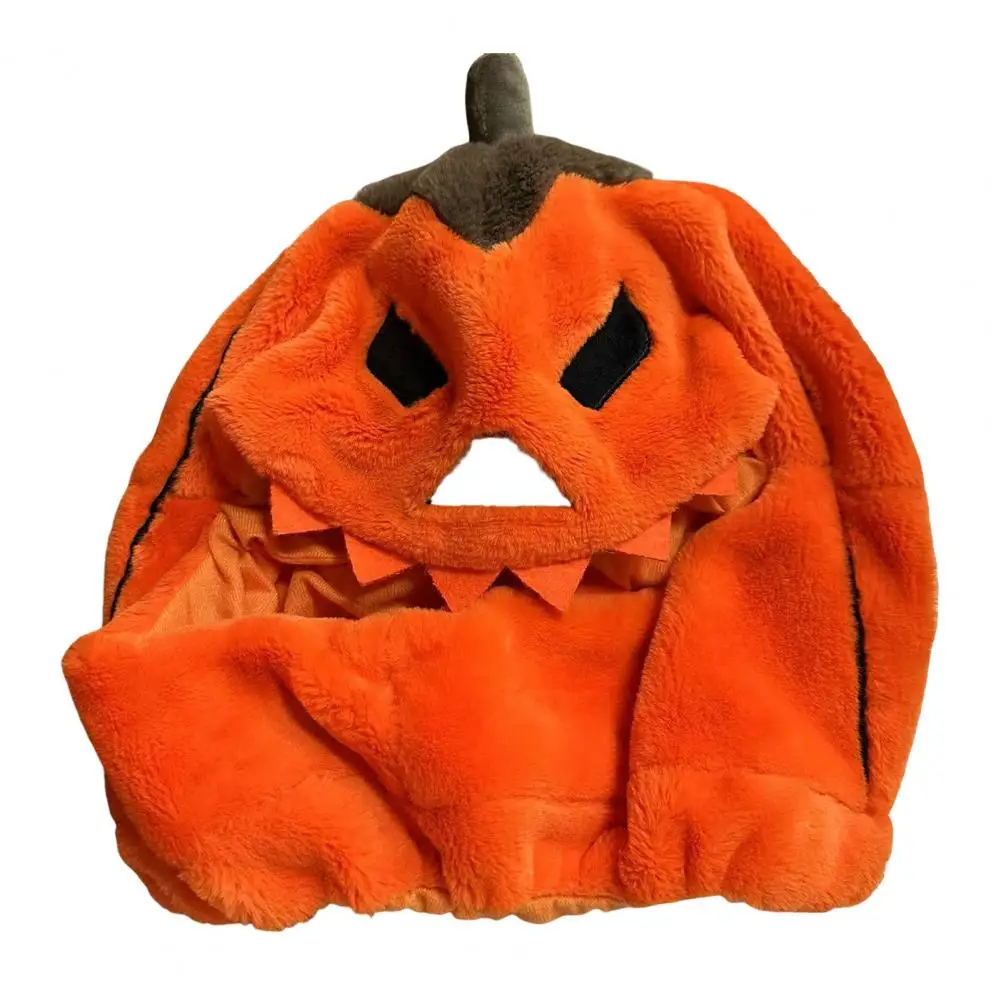 Halloween Pumpkin Motorcycle Helmet Cover Plush Cartoon Pumpkin Head Motorbike Full Helmet Protector Guard Cycling Helmet Cover