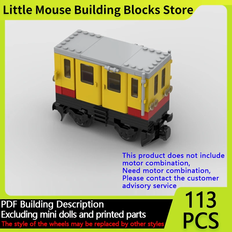 

City Car Model MOC Building Bricks Railway Small Draisine Modular Technology Gifts Holiday Assemble Children Toys Suit