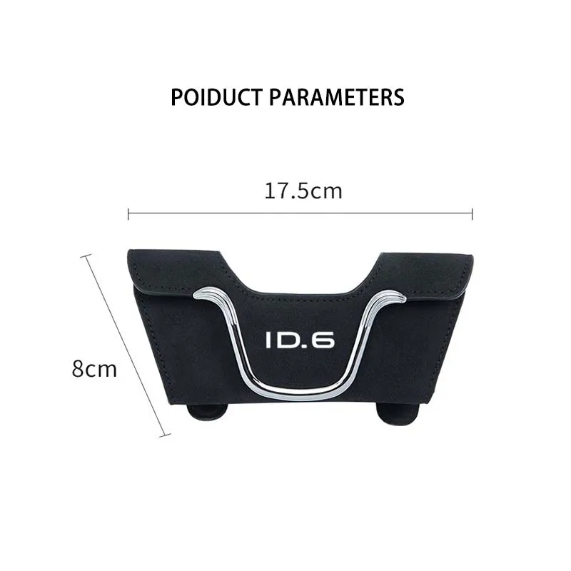 Car Sun Visor Glasses Holder Sunglasses Glasses Case For VW ID6 CROZZ ID 6 ID6 X Logo interior Tire Accessories 2023 2024 Logo