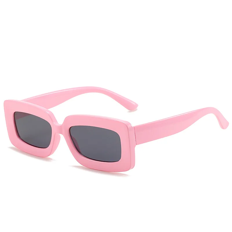 Popular Women's Sunglasses Trend Vintage Rectangle Big Frame Purple Square Glasses 2022 Fashion Women Sun Glasses Ladies Eyewear image 2