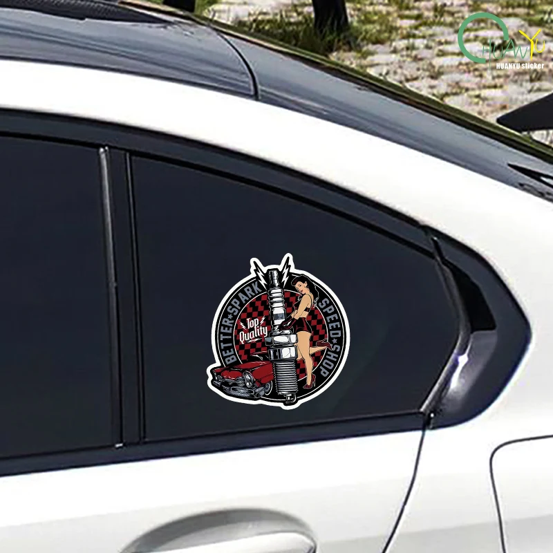 PIN UP girl sexy cartoon high quality car sticker waterproof motorcycle bumper PVC sticker view 4