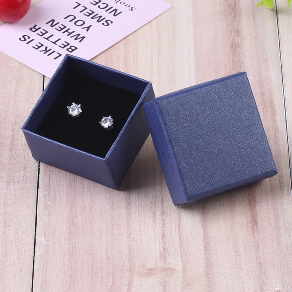 5 Stück 5 x 5 x 3 cm Ringbox, Hochzeitsgeschenke, Mädchen, Geschenk, Schmuck, Ohrstecker, Schmuck-Display, Aufbewahrung, Papier, Karton, Taschen, Beutel, Organizer – Detail 2