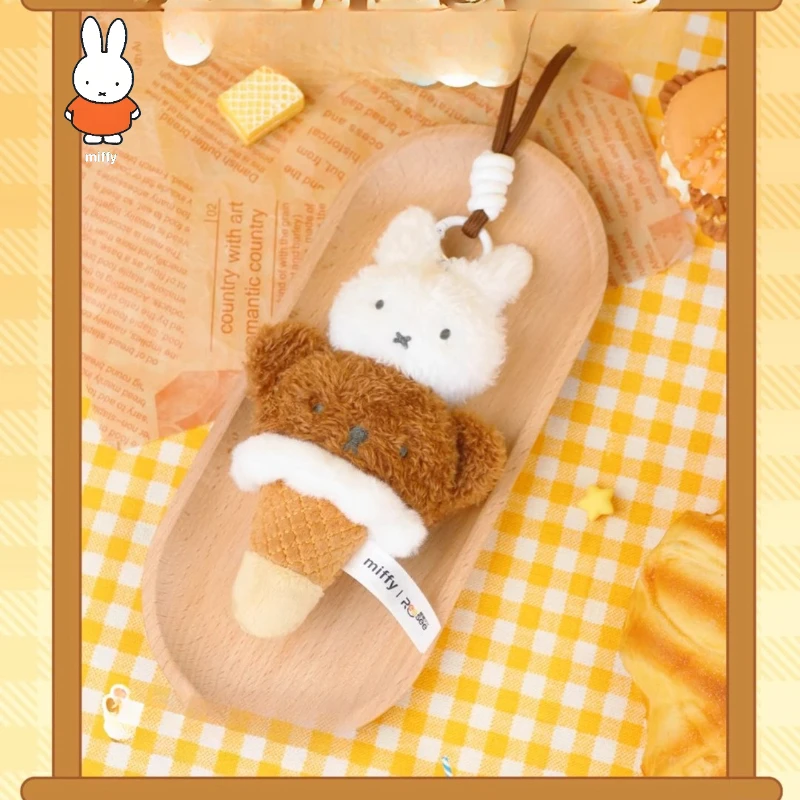 

Серия Miffy Food Workshop, плюшевый кулон, случайный тренд, милые куклы, подвесные украшения
