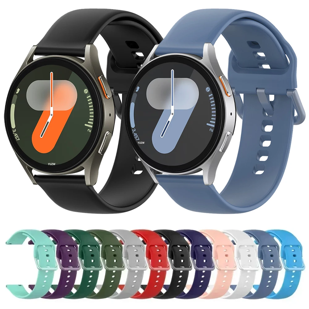 20mm 22mm Armband für Samsung Galaxy Uhr 7 lte 6 4 5 pro 40mm 44mm/klassisch 43 47mm Silikon Armband Correa Galaxy Watch 7 Armbänder