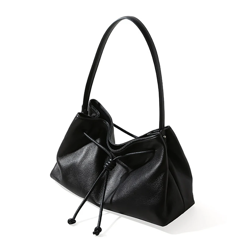 

Genuine leather hand-tool tote bag 2025 new soft head layer cowhide large capacity simple women high-end crossbody shoulder bag