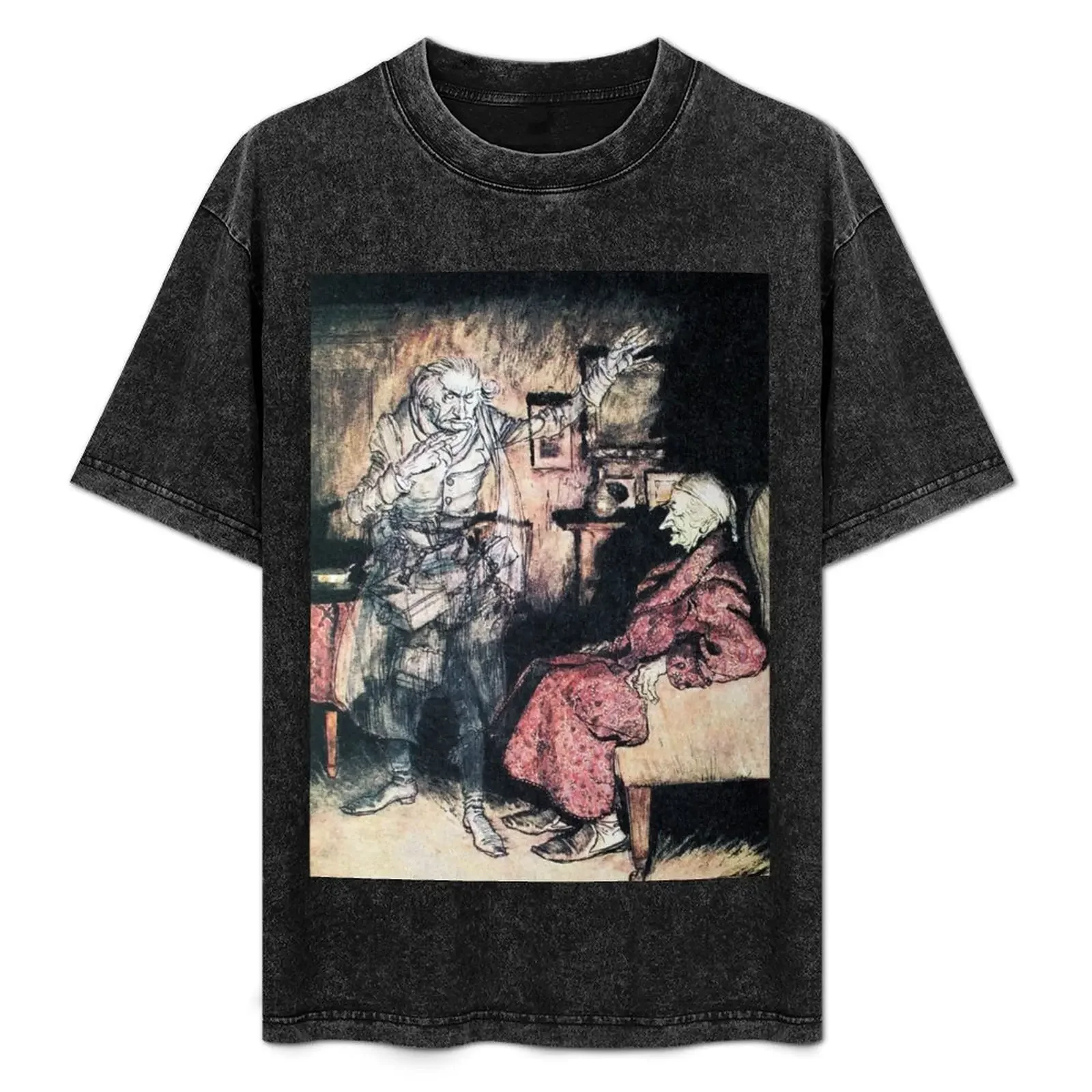 

Jacob Marley - A Christmas Carol - Arthur Rackham T-Shirt oversized graphic tee summer top blacks mens big and tall t shirts