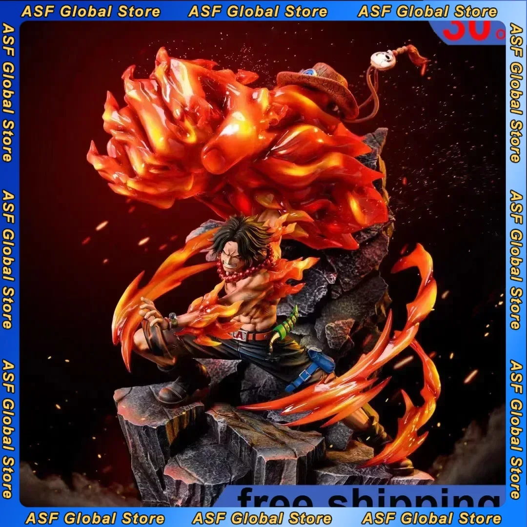 17cm ONE PIECE Figurka Anime Portgas D Ace Figurka akcji Postacie GK Ozdoby Zbieraj Pvc Model Lalka Wyświetlacz Pulpit Prezent Zabawki