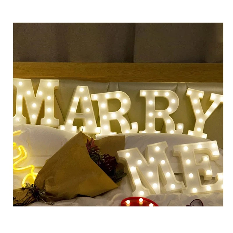 AT51-Luminous Letter Lamp LED Lamp Birthday Wedding Proposal Decoration Alphabetic Night Light