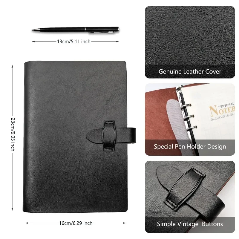 Journaling Notebooks - A5 Notebook - Field Notes Notebooks - with Pen 200 Pages Thick Paper with Pen for Working