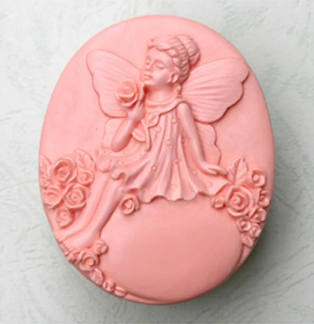 wholesale!!!1pcs Watching Angel(50080) Silicone Handmade Soap Mold Crafts DIY Mold