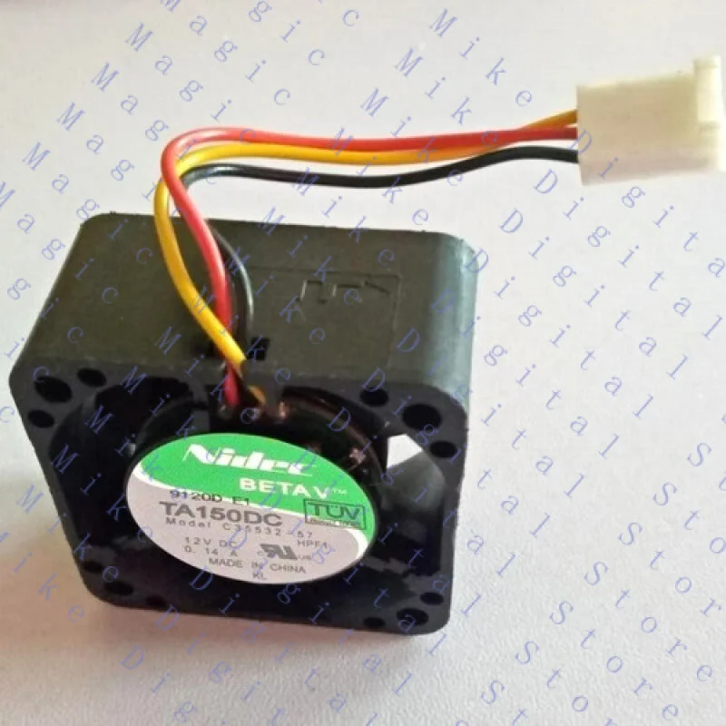 

UU ДЛЯ Nidec 40*40*28 мм TA150DC C35532-57 DC 12 В 0,14 А 1U 3-линейный охлаждающий вентилятор