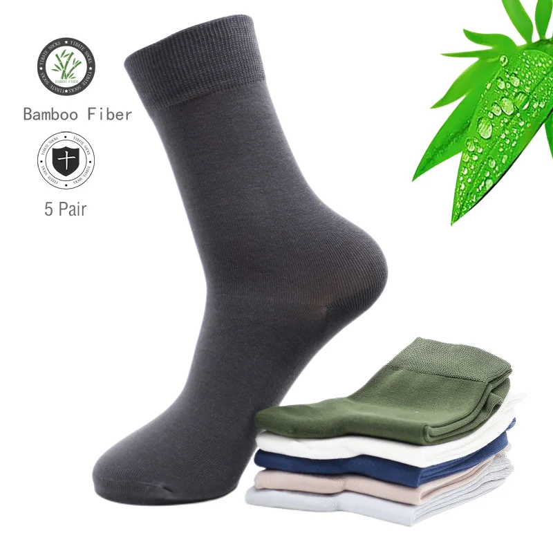 Bamboo Socks For Men Moisture Wicking Odor Eliminating Crew Work Socks Super Soft And Comfortable  Workout Socks Breathable