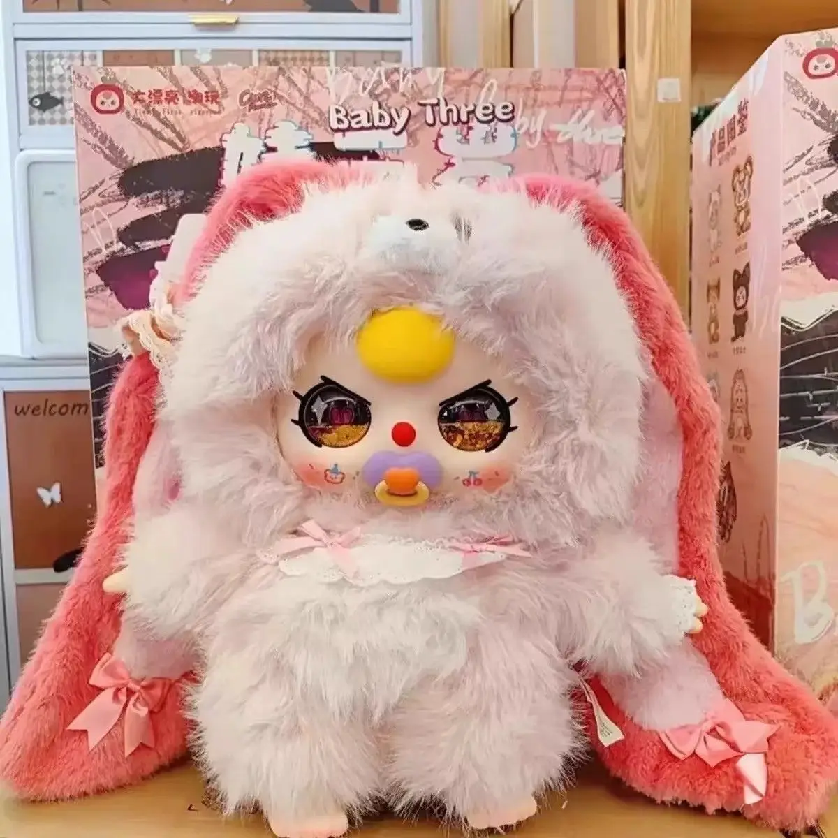 

Ai 800% Baby Three Limited Edition Kawaii Action Figure Blind Box English Storytelling Big Vinyl Doll Trendy Toy For Kids Gift