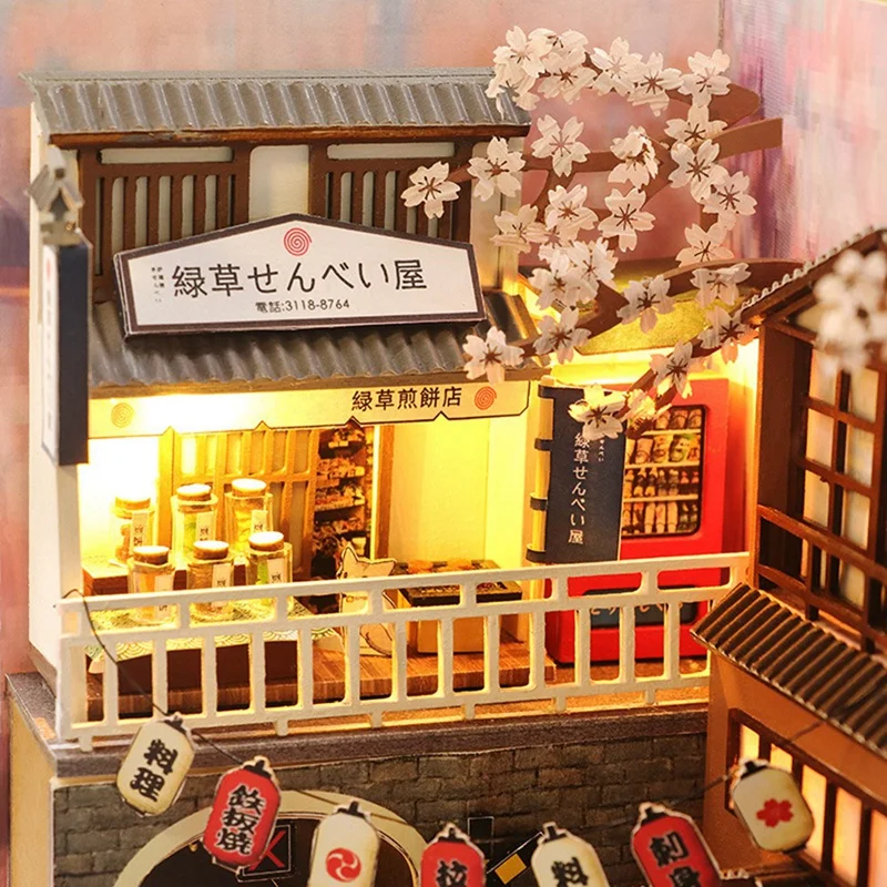 Book Nooks Series Stories In Books DIY Wooden Miniature House Furniture Sakura-Holiday Doll House