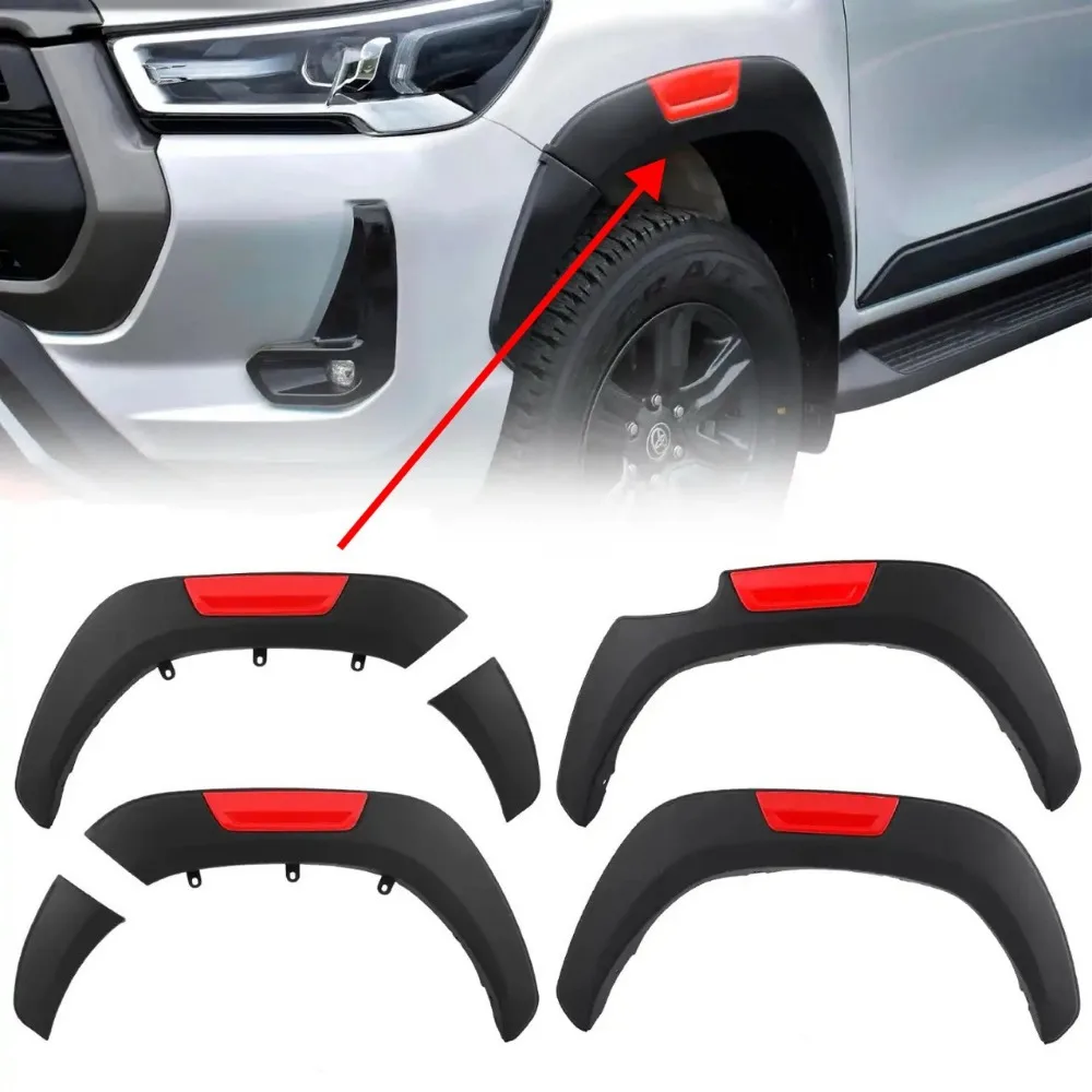 

For Toyota Hilux Revo Rocco 2015-2023 Fender Flares Wheel Arch Extension Mudguards 4X4 Car Exterior Parts Body Kit Accessories