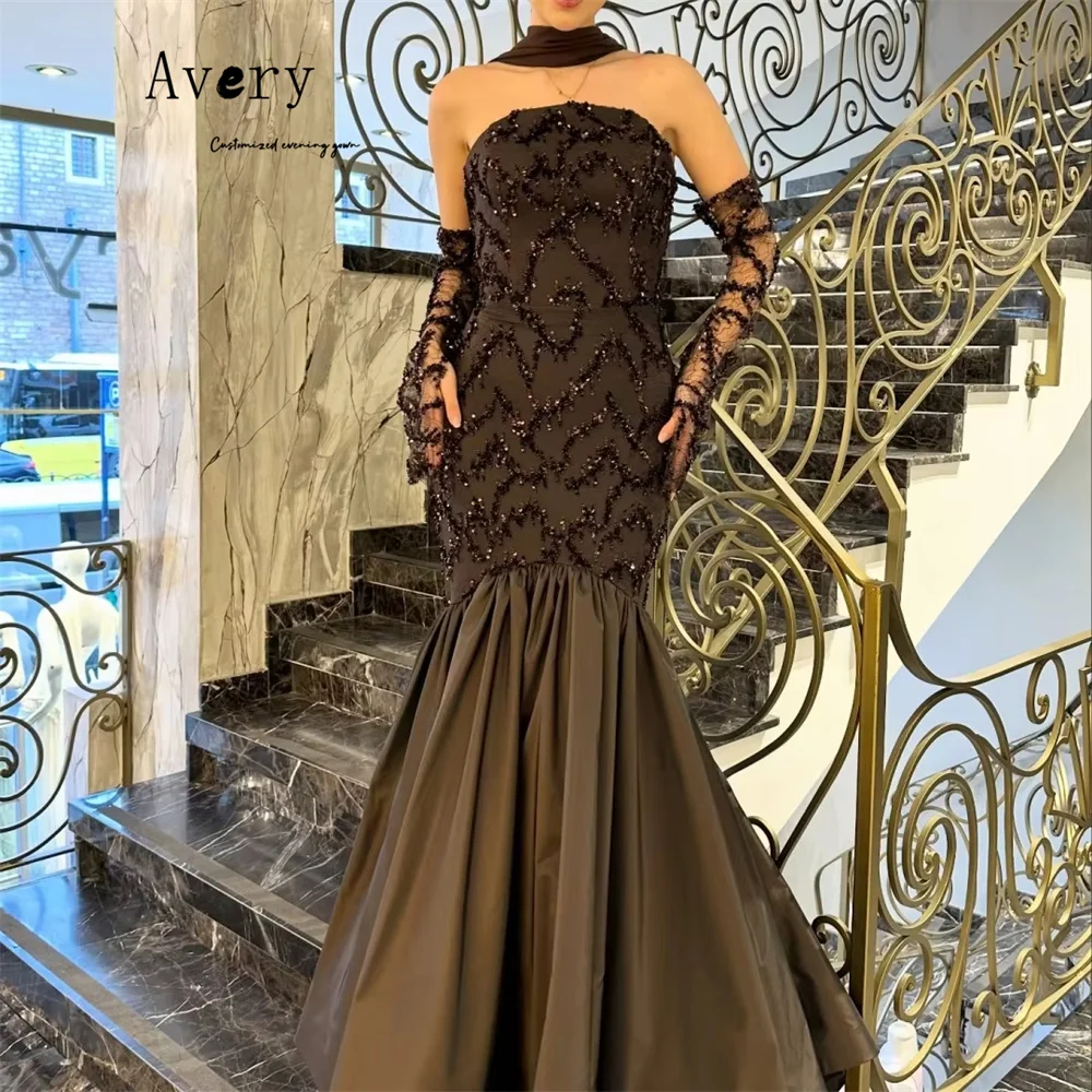 

Avery Custom Black Fishtail Tube Top Off the Shoulder Party Dress Woman Dresses for Wedding Party Luxury Dress Evening 2026 Prom