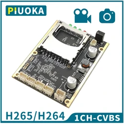 1CH HD DVR Recording Board SD Card Photo Storage Module CVBS Recording CCTV Monitoring MINI DVR Board H265 Video Compression