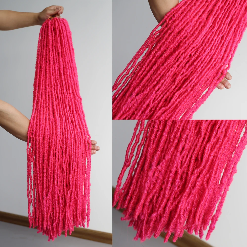 

36-дюймовые мягкие накладные дреды Nu Locs для женщин, синтетические дреды в стиле Goddess, для плетения крючком