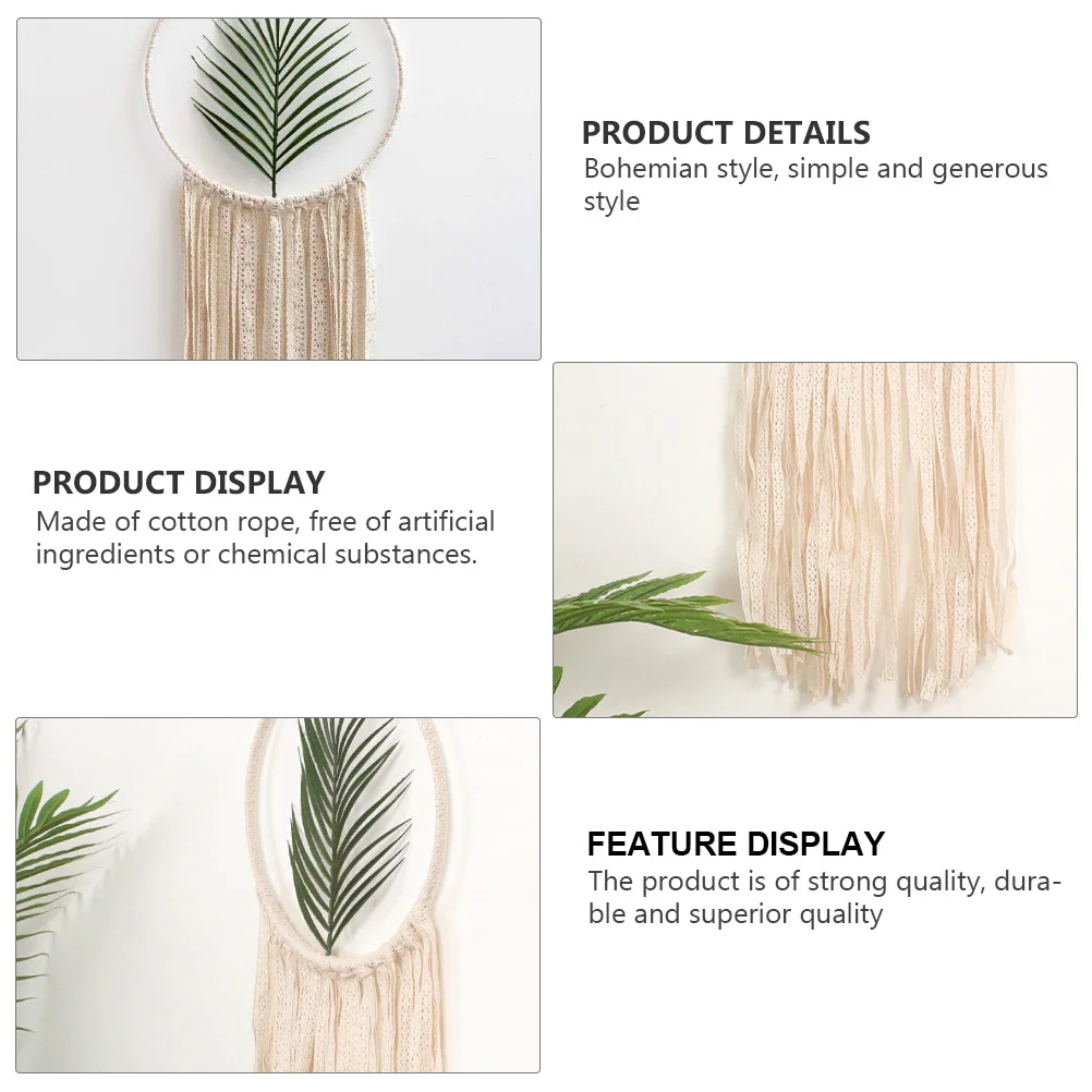 

1Pcs Dream Catcher Wall Hanging Owl Design Woven Cotton Rope Home Decoration Tassels Tapestry Boho Style Gift Art