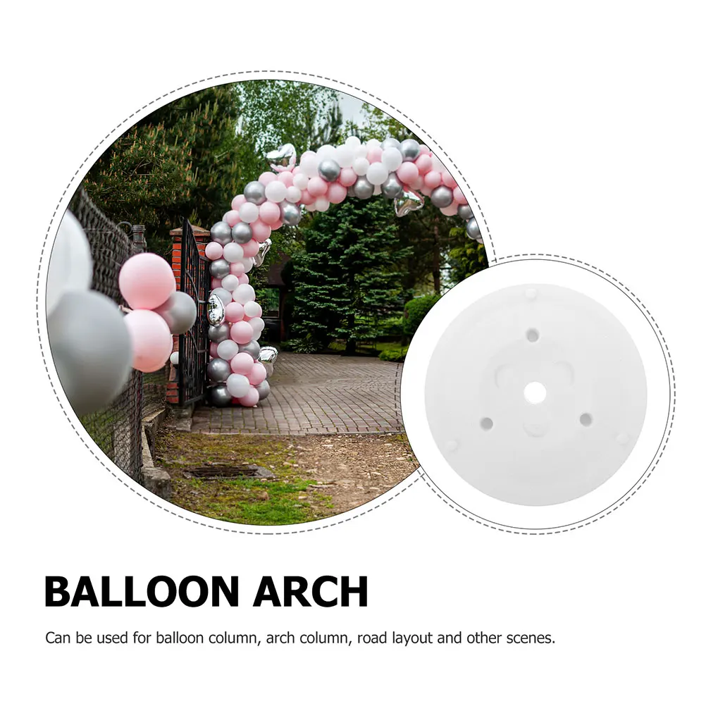 

2pcs Water-filled Base for Balloon Column Stand Party Supply Wedding Arch Plastic Round Stable Decor Balloon Weights