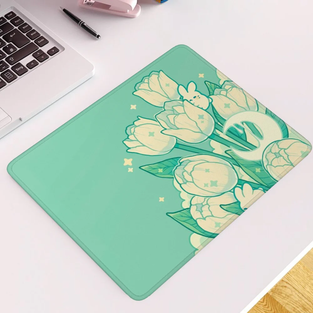 Mousepad Twinkling Tulips Mouse Gamer Girl Mause Pad Table Mat Gaming Accessories Company Game Mats Desk Accessory Pc Anime Cute