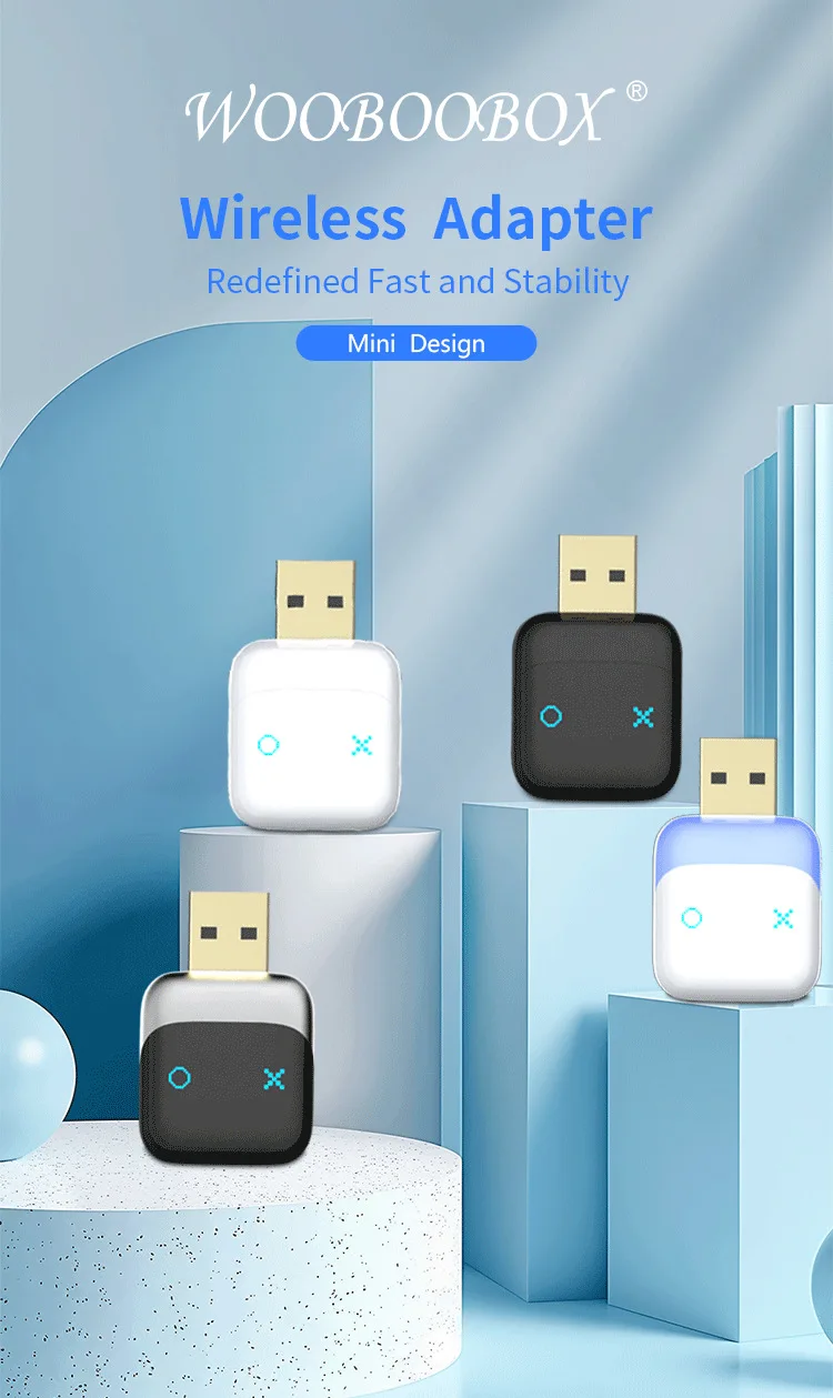 新しいワイヤレスCarPlay Android AutoアダプターUSBドングルスマートミニボックスプラグアンドプレイユニバーサル（VW、トヨタ、日産、ホンダ、フォード、ベンツ対応）