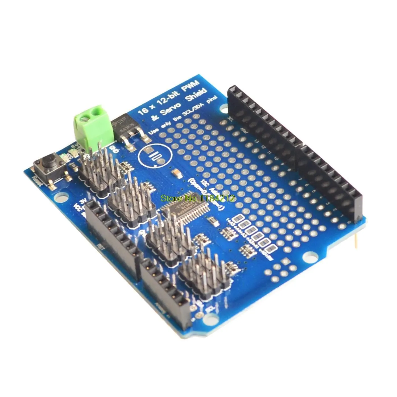 1PCS PCA9685 16 Channel 12-bit PWM Servo Drive Shield Board DC Motor Driver Module I2C Controlled PWM Driver for Arduino