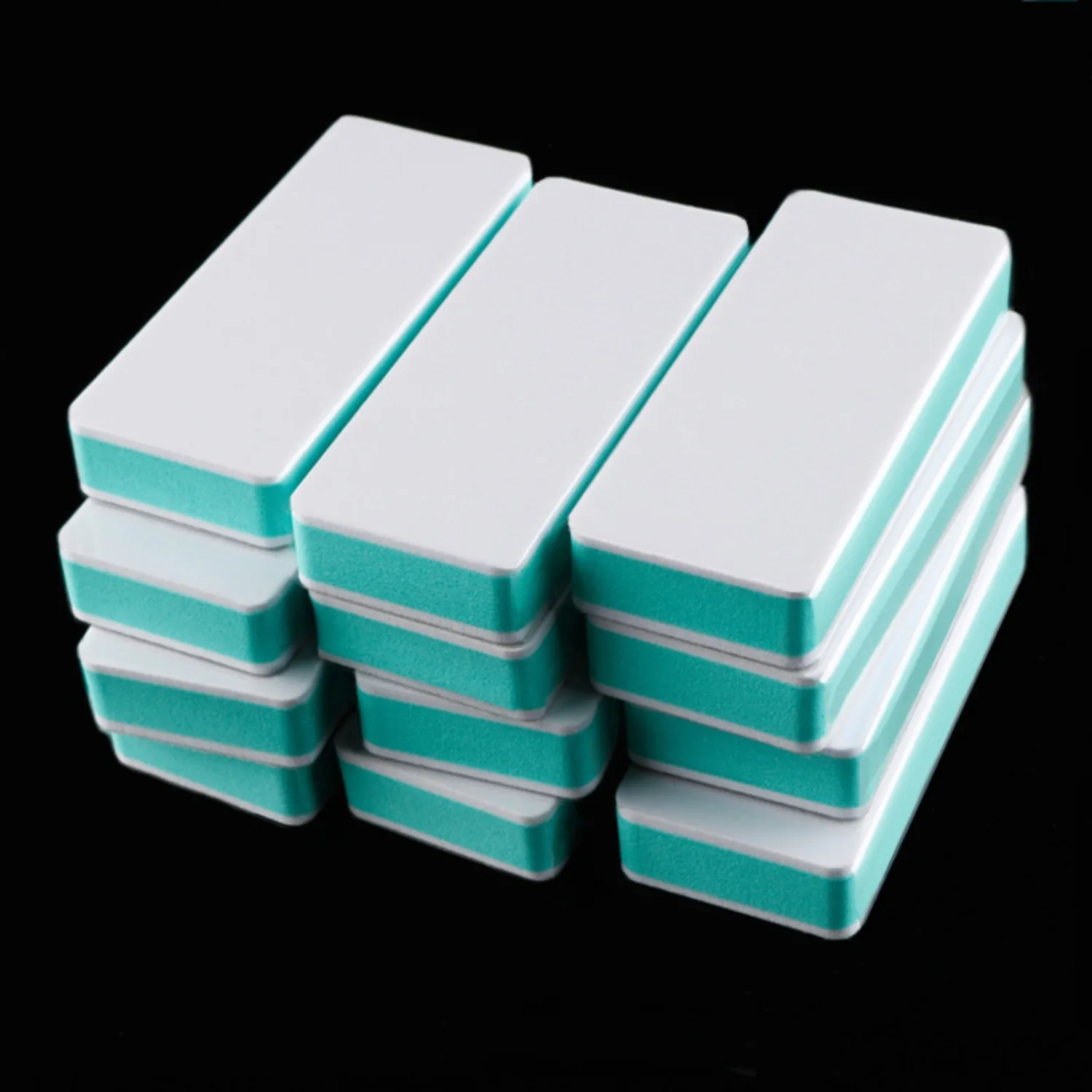 50Pcs Green Nail Buffer File Sponge Nail Shiner 600/3000 Acrylic Polishing Buffer Blocks Pedicure Manicure DIY Tools Salon Women