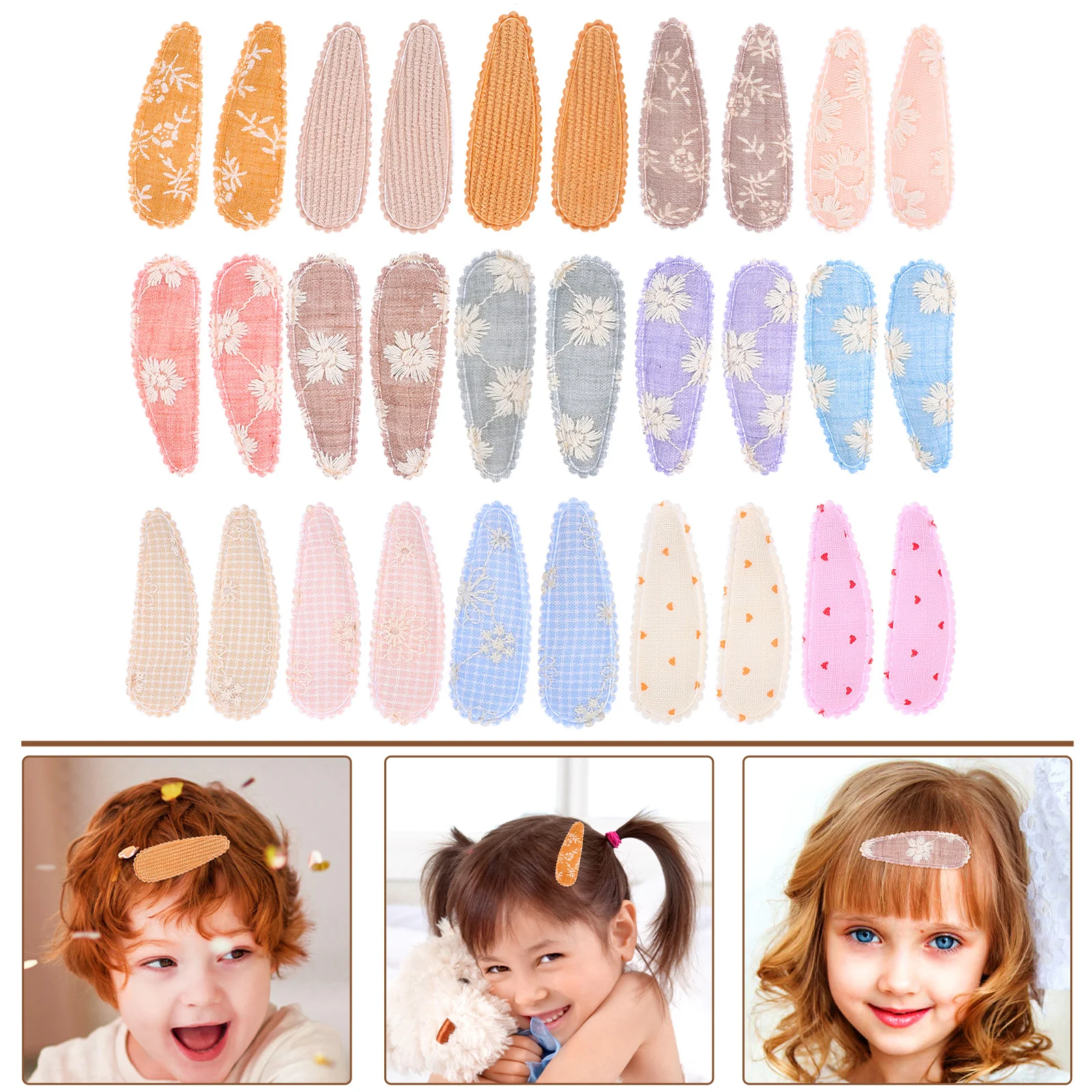 

30 pcs Snap For Little Girl Small Decorative Clip Cute Clips Hair Accessories Hair Clips For Little Girl Styling Tool