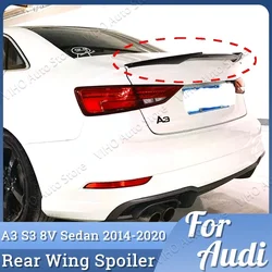 Dla Audi A3 S3 8V Sedan 2014 2015 2016 2017 2018 2019 2020 tylny spojler bagażnika tylny Spoiler Spoiler dachowy wargi skrzydło rozdzielacza