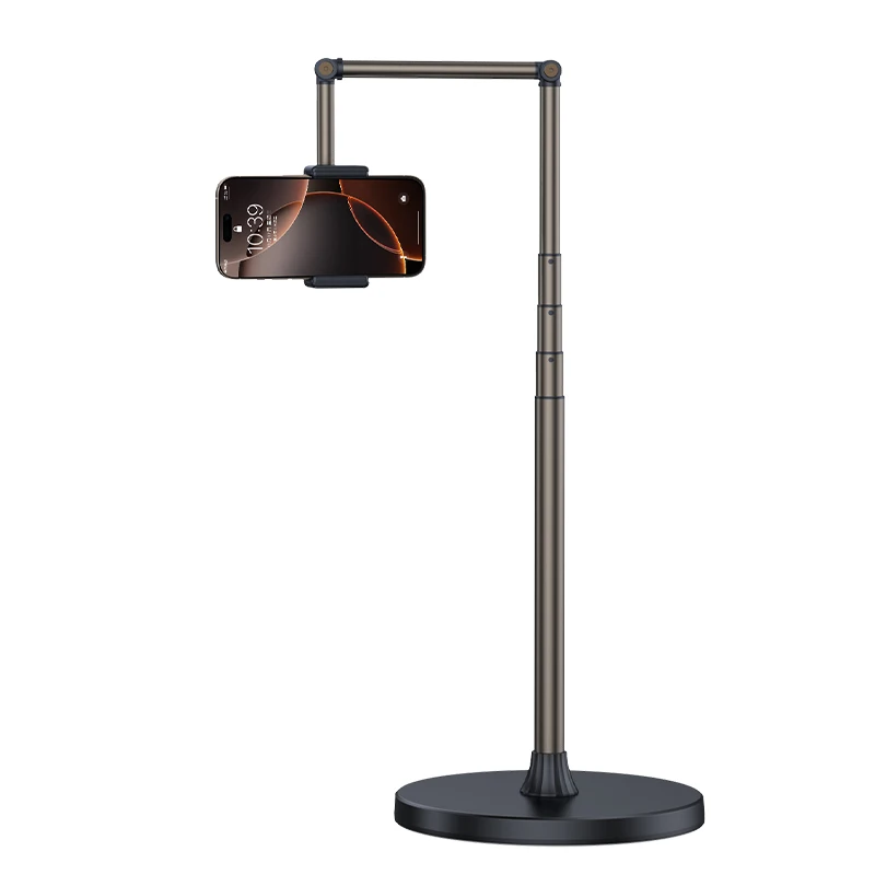 Stable Base Flexible Adjustable Height Tablet Floor Stand Universal Holder