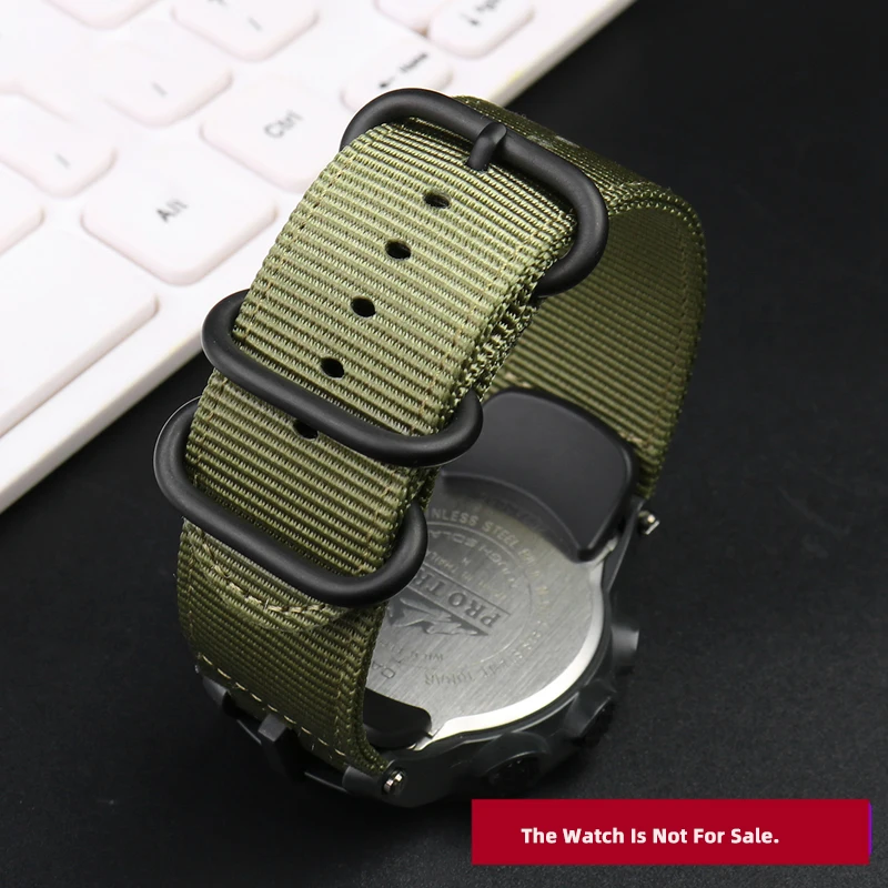 Hoge Kwaliteit Nylon Horloge Accessoires Voor Kaart Gemonteerd Casio Protrek Serie Prw3000/3100/6000/6100y Nylon Band Canvas Armband