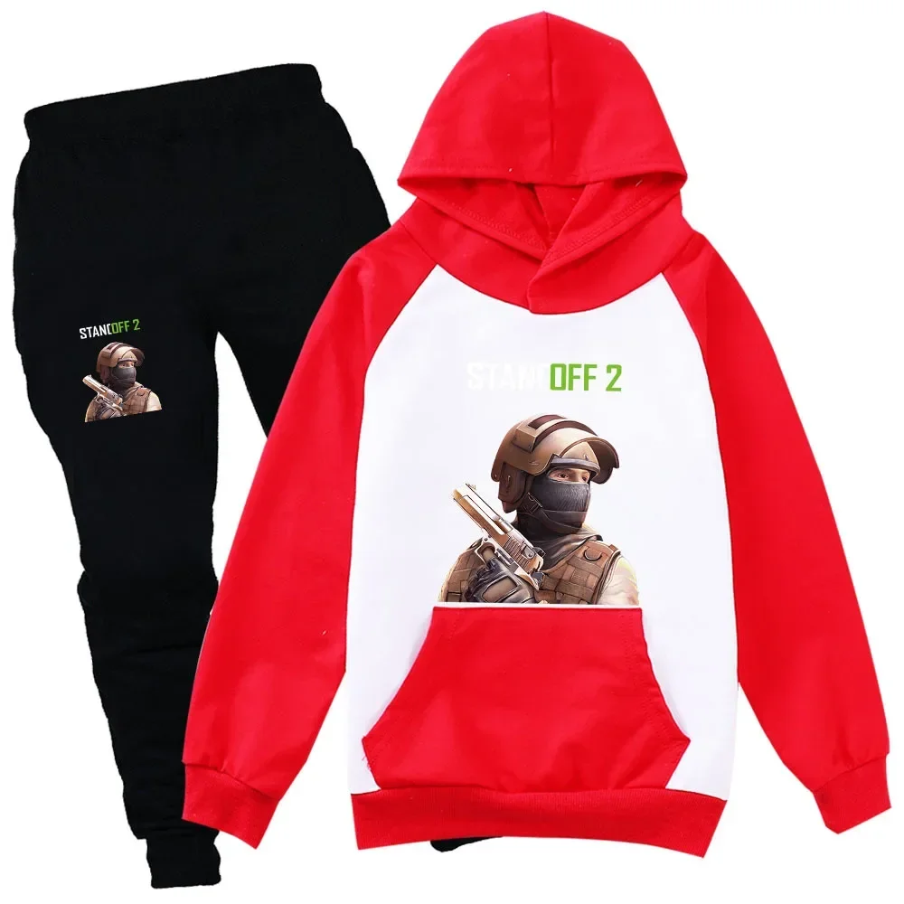Shooting Game Standoff 2 Clothes Kids Spring Autumn Hoodies Pants 2pcs Set Baby Boys Casual Clothing Sets Toddler Girls Outfits