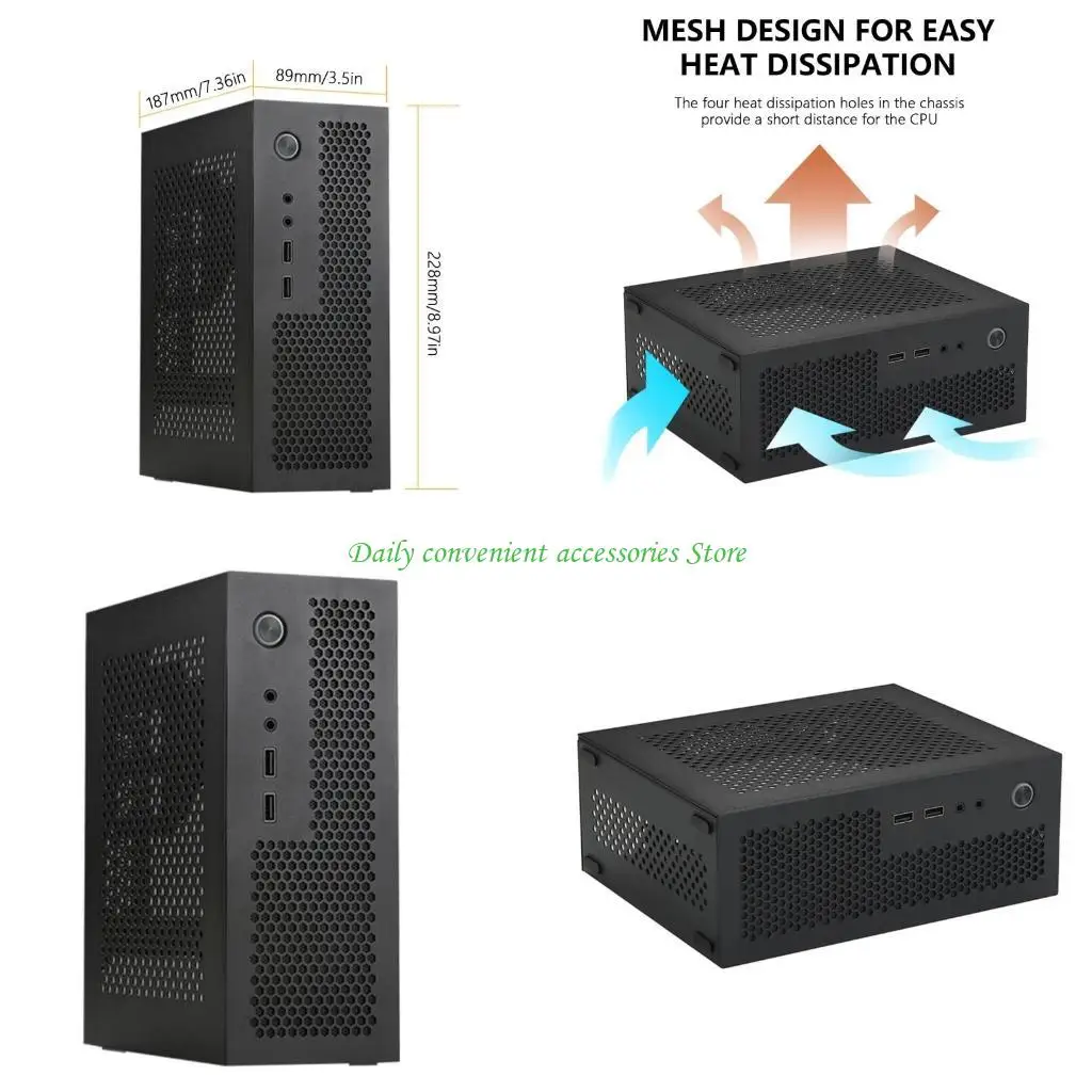 

97QB A09 Корпус для компьютера HTPC Корпус для настольного компьютера USB3.0/2.0 Корпус для игрового ПК Mini ITX