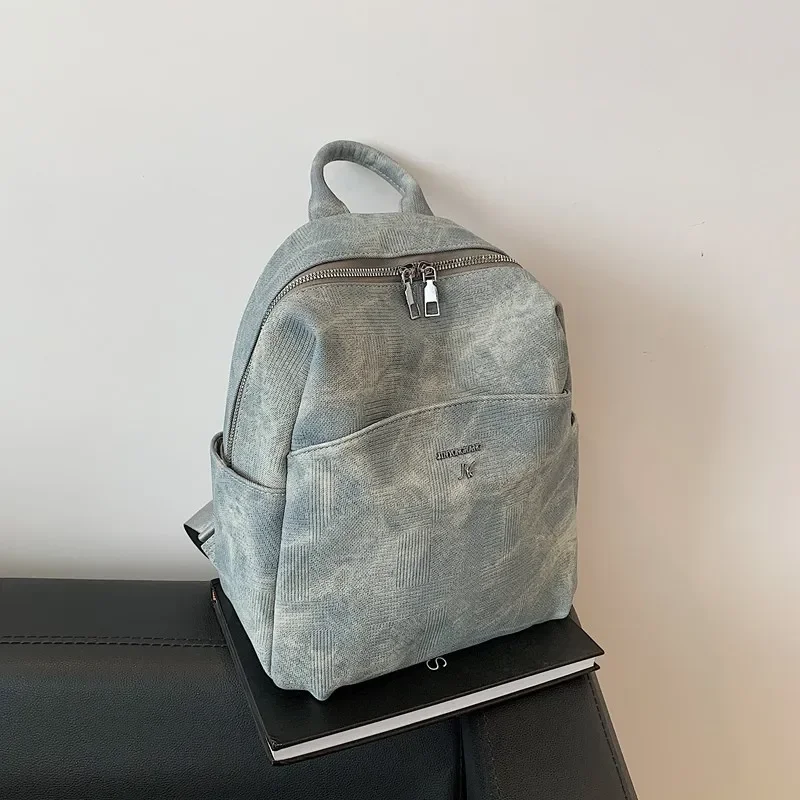 

Высококачественные джинсовые модные рюкзаки большой вместимости, простые роскошные прочные рюкзаки для женщин, новинка 2023 года