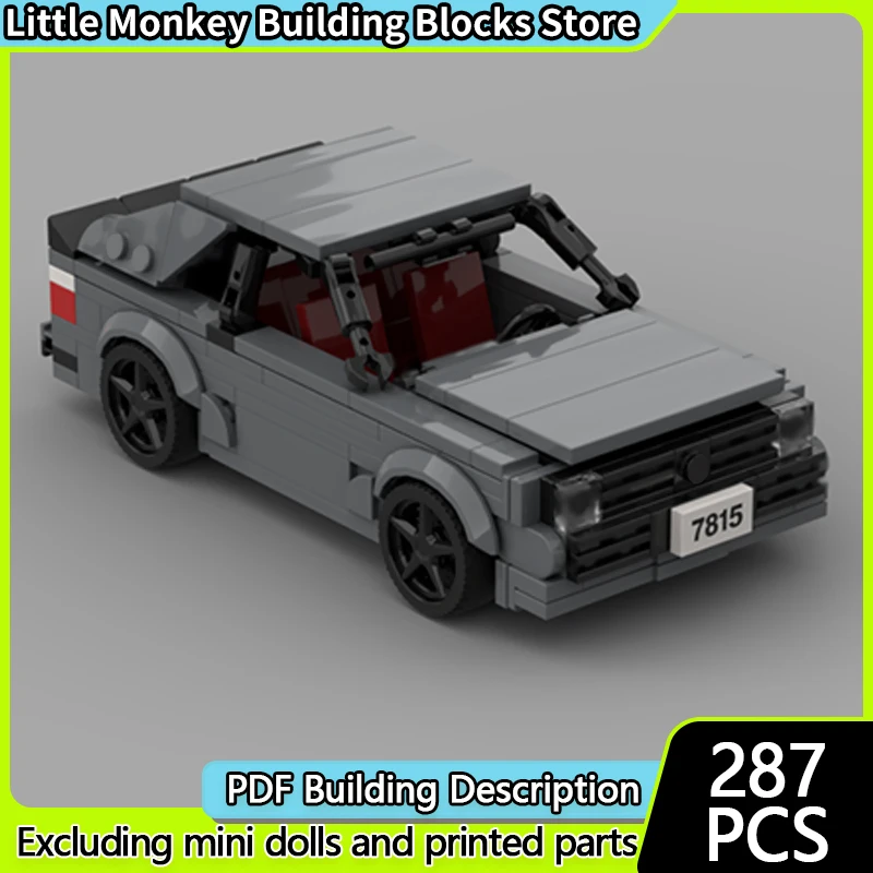 

Модель гоночного автомобиля Speed Racing, конструктор MOC, кирпичики Quattro, ретро-рейсинг, модульная технология, детский праздничный подарок, игрушка для сборки