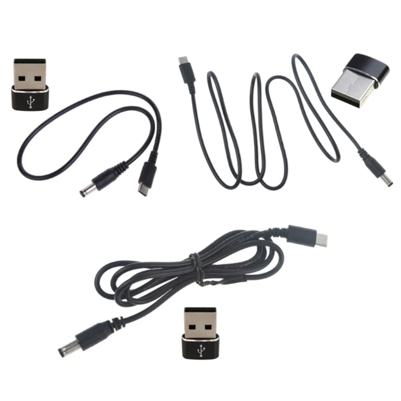 USB C to DC5.5x2.1mm Power Cable for Surveillances Cameras Speakers Power Delivery Cable Multiple Device Compatibility