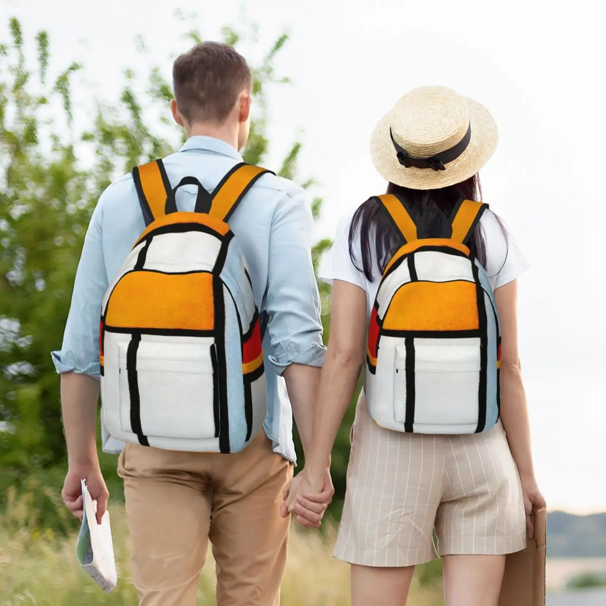 Piet Mondrian Composition Backpack Hot Sale Daypack Large Capacity Boys Girls BookBag School Bag Shoulder Bags for Men Women