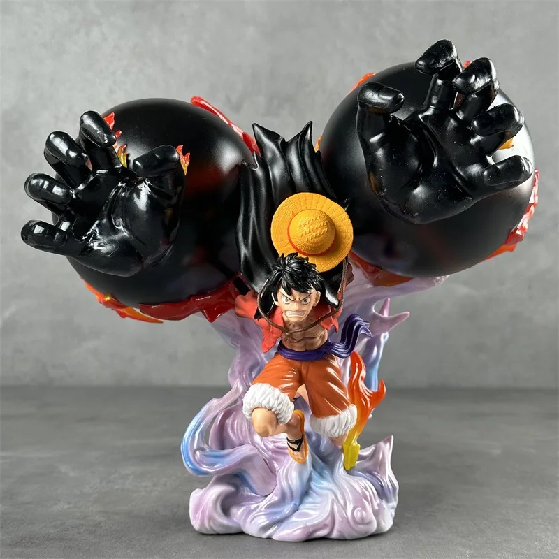 

One Piece Figure Two-Fisted Luffy Gear 3 Grey Bear Luffy Desktop Ornament Anime Figure Model