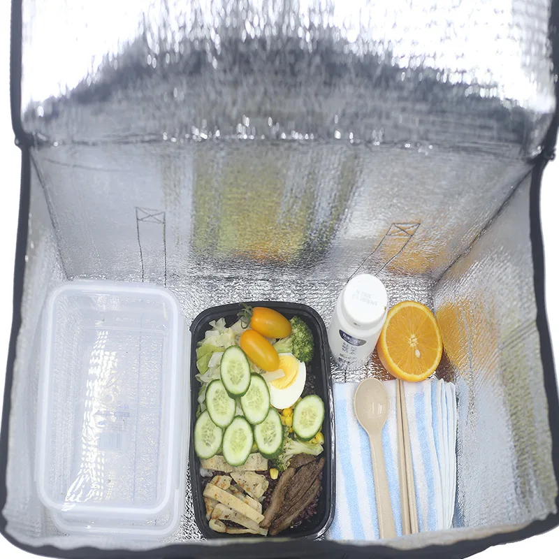 Homefish XL Große Isolierte Kühltasche Leichte Robuste Reißverschluss-Thermotasche für Lebensmittel und Pizza – Detail 6
