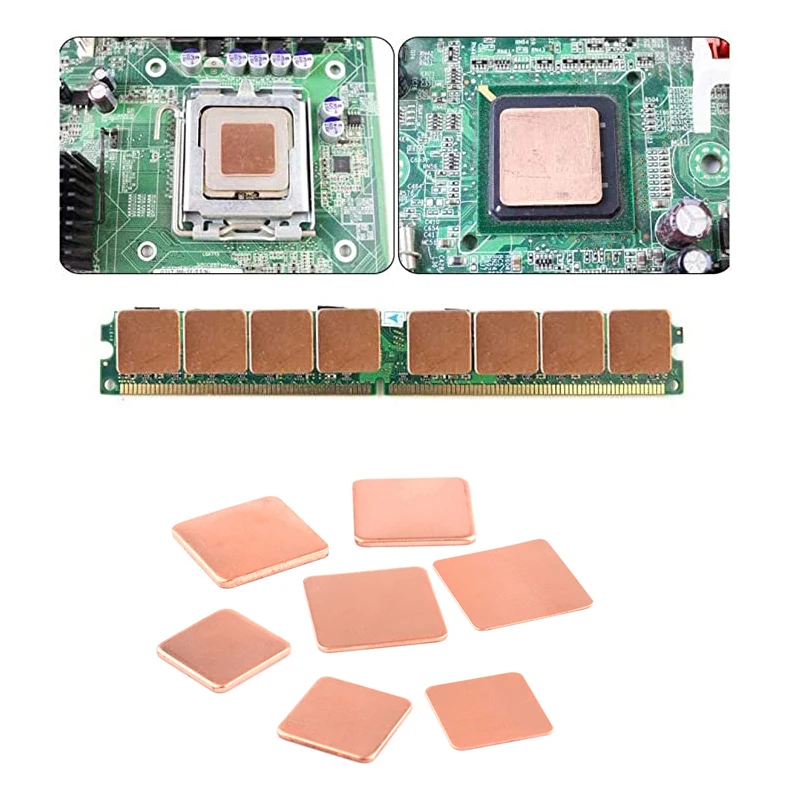Imagem -05 - Folha Térmica do Dissipador de Calor da Almofada da Tira da Placa das Folhas de Cobre do Portátil de 10 Peças 0.32.0 mm para Refrigerar da Ram da Microplaqueta Vga da Cpu de Gpu