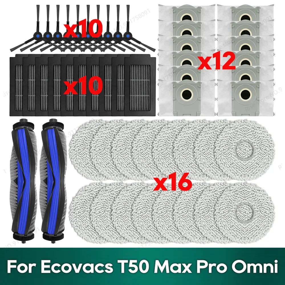 �y�Z�[�����zEcovacs T50 Max Pro Omni /T50 Max Pro Omni Gen2 �A�N�Z�T���[ ���C���u���V HEPA�t�B���^�[ �_�X�g�o�b�O ���b�v�N���X �X�y�A�p�[�c�Ή�