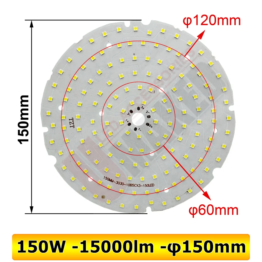 10PCS 100% Full Power LED Tower light PCB 100W 150W 200W SMD3030 led PCB board,Aluminum plate for led tower chandelier