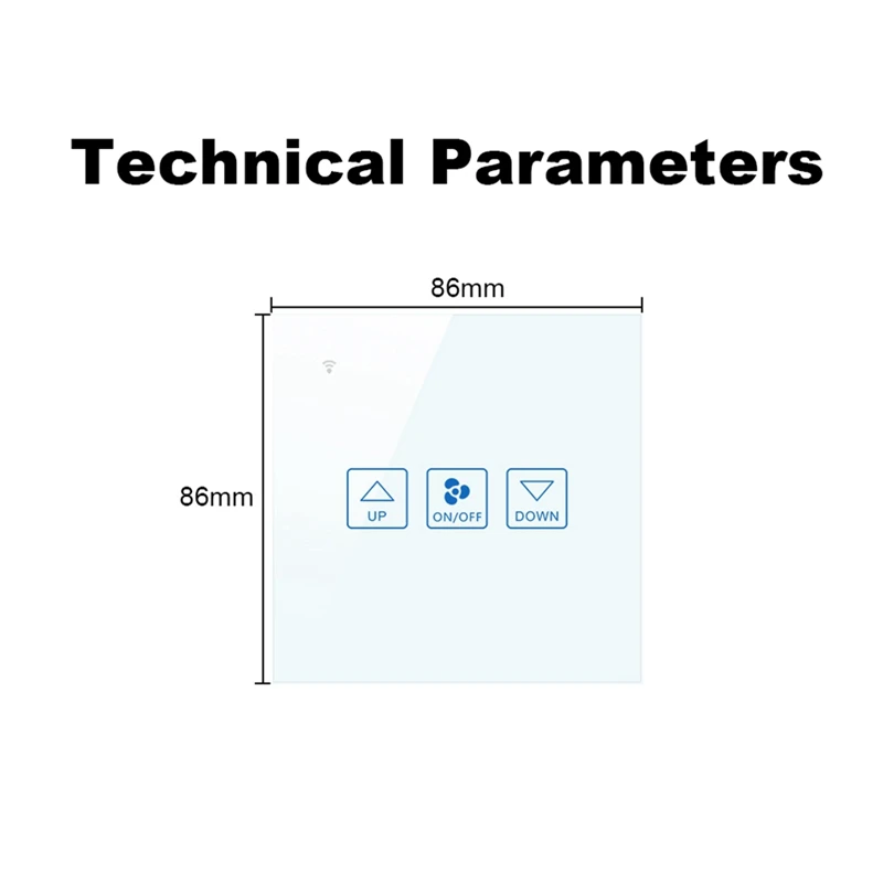 Control de velocidad del ventilador Interruptor táctil Wifi inteligente Deluxe Panel de cristal interruptor Tuay aplicación remota Control 90V 250V UE Reino Unido interruptor