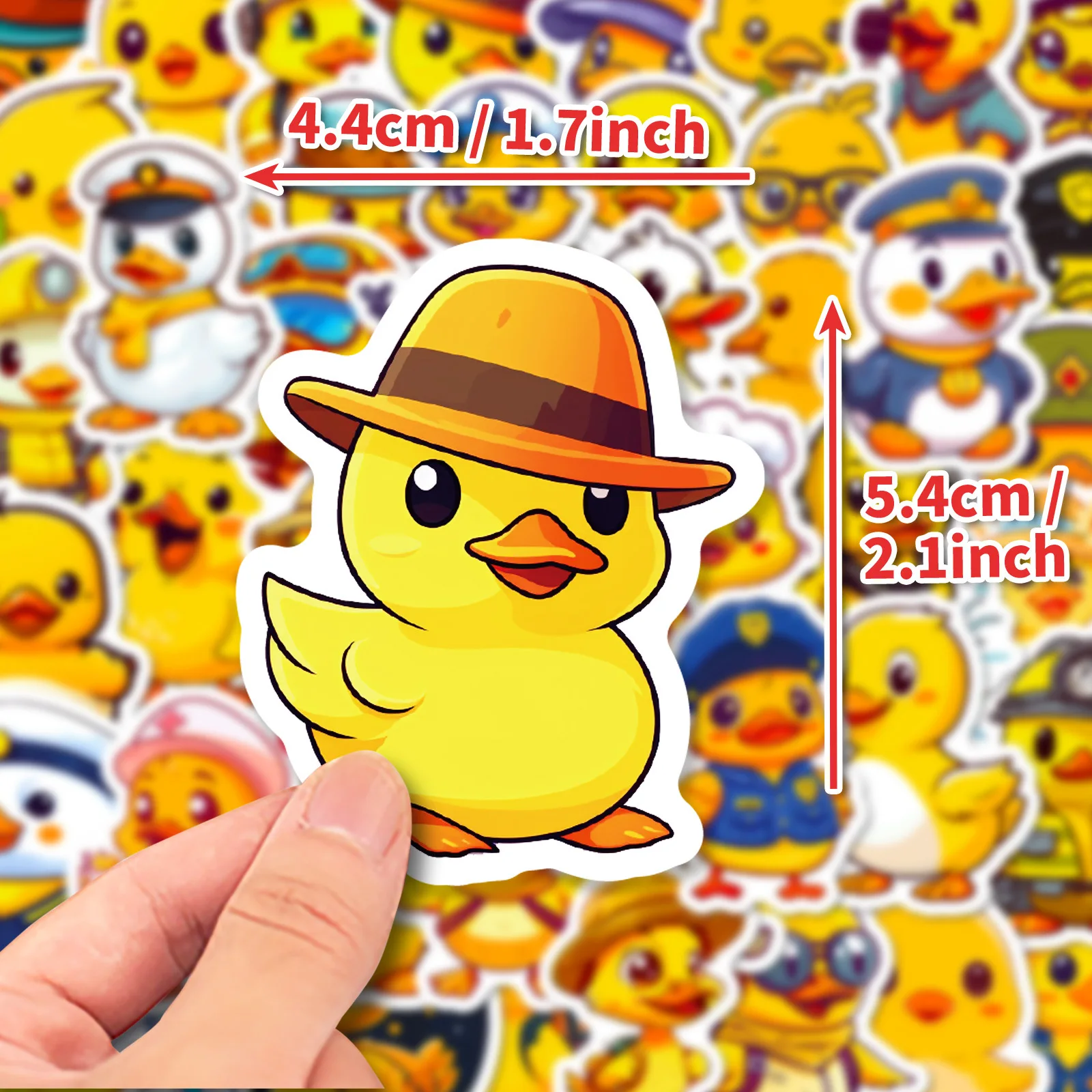 10/25/50pcs Cute Little Duck Cartoon Stickers for DIY Kids Scrapbooking Stationery Water Bottle Phone Laptop Guitar Decal