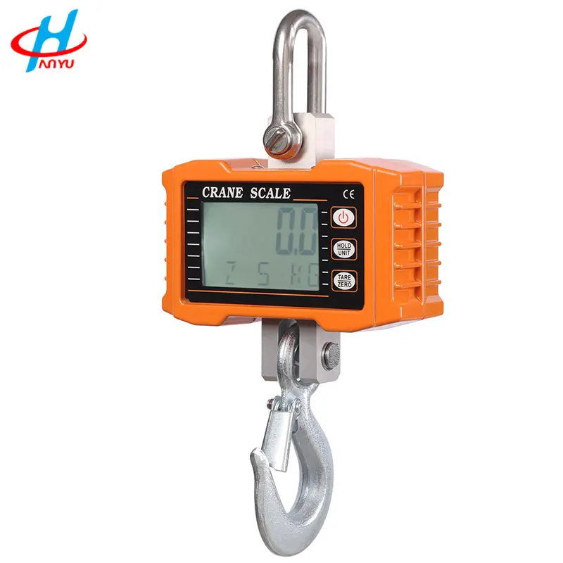 1000KG 500KG 100KG hanging scale stainless ocs crane scale hook weighing scale dynamometer